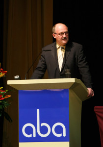 Michael Meister, parl. StS im BMF, auf der aba-Jahrestagung am 25. April 2016 in Berlin. Foto: Sandra Wildemann.
