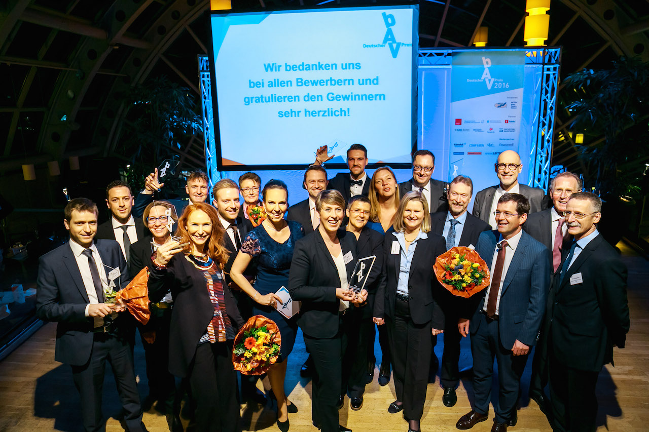 Die Preisverleihung des Deutschen bAV-Preises 2016 in Berlin.